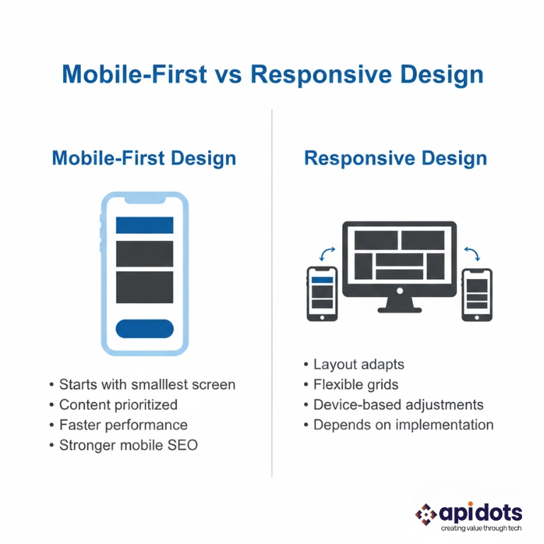 Mobile-First vs Responsive Design