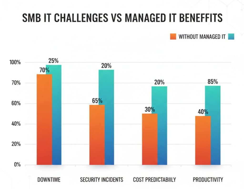 SMB IT challenges vs managed IT